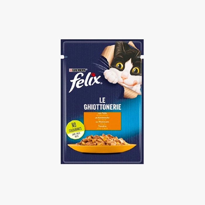 پوچ گربه فلیکس (Felix) با طعم مرغ در ژله 85 گرم